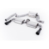 Cat-back Milltek Volkswagen Scirocco R - ECE homologated - resonated and dual rear muffler - Dual GT100 outlets, Cerakote Black