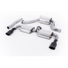Cat-Back Exhaust Milltek Volkswagen Scirocco R - ECE Homologated - Resonated with Dual Rear Mufflers - Dual Black Cerakote Oval 