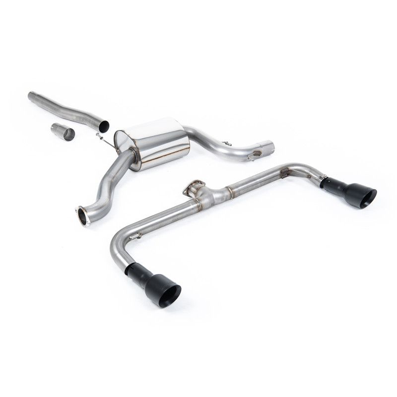 Cat-back Milltek Volkswagen Scirocco GT 2.0 TSI 2008-2016 - risonante e bypass silenziatore posteriore - terminali Dual GT100 Ce