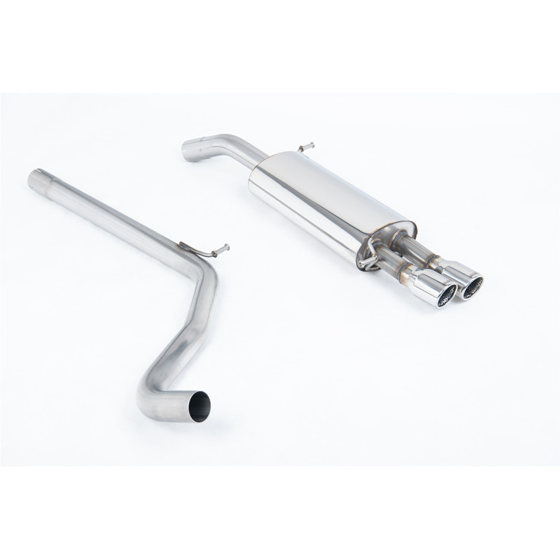 Catback Milltek Volkswagen Polo 9N3 GTI 1.8T 150 CV 2006-2010 - non risonante - terminali Twin Jet-76 lucidati