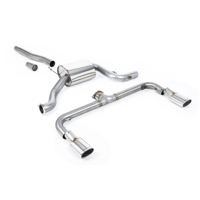 Catback Milltek Volkswagen Scirocco GT 2.0 TSI 200ch 2008-2016 - résonné et bypass silencieux AR - sorties Dual Ovales Polies