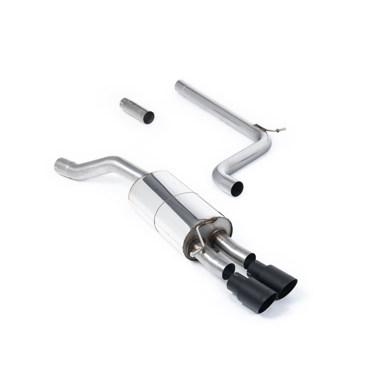 DPF Back Milltek Volkswagen Polo AW 2019-2025 - Senza silenziatore primario e con silenziatore posteriore - terminali Twin GT90 