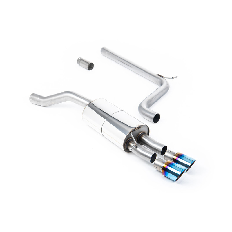 Scarico cat-back Milltek Volkswagen Polo AW GTI - Senza silenziatore primario e con silenziatore posteriore - terminali Twin GT9