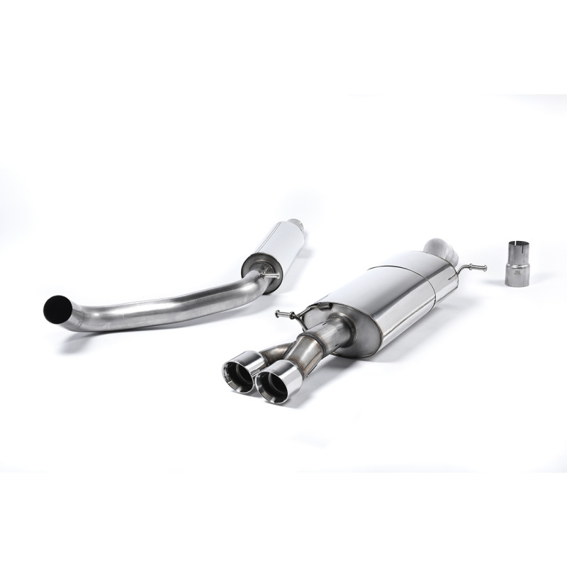Cat-back Milltek Volkswagen Polo 6C1 GTI 1.8 TSI 192hp 2015-2018 - resonated - Twin GT80 Polished Exhaust Tips