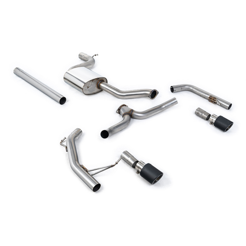 Cat-Back-Anlage Milltek Volkswagen Jetta Mk7, ohne Vorschalldämpfer, mit Resonator und Bypass-Endschalldämpfer, Dual Jet-100 Car
