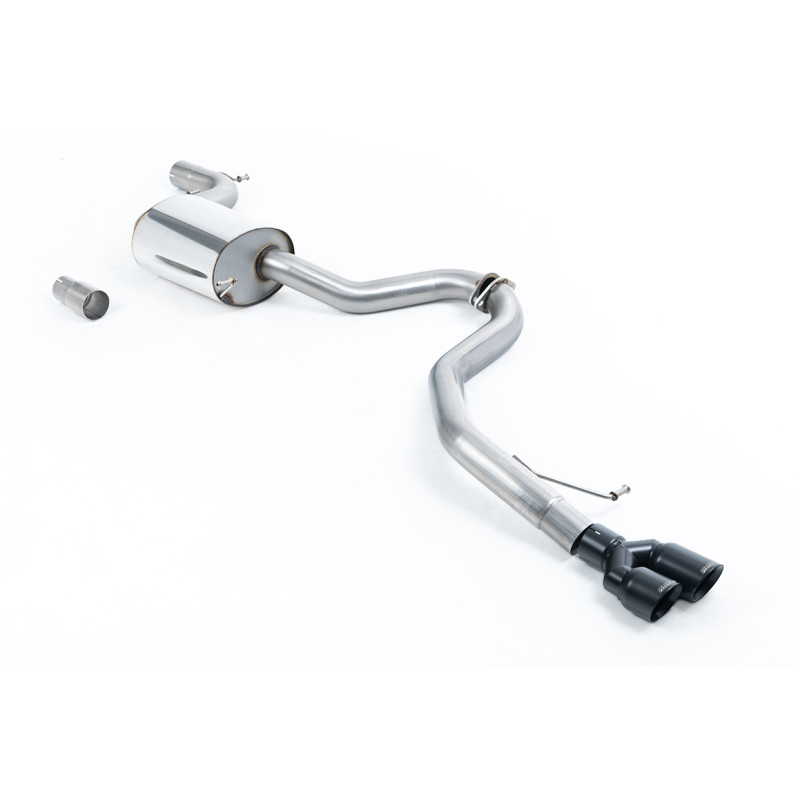 Cat-back Milltek Volkswagen Jetta Mk6 GLI 2.0 TFSI 2011-2014 - With resonator - GT80 Black exhaust tips