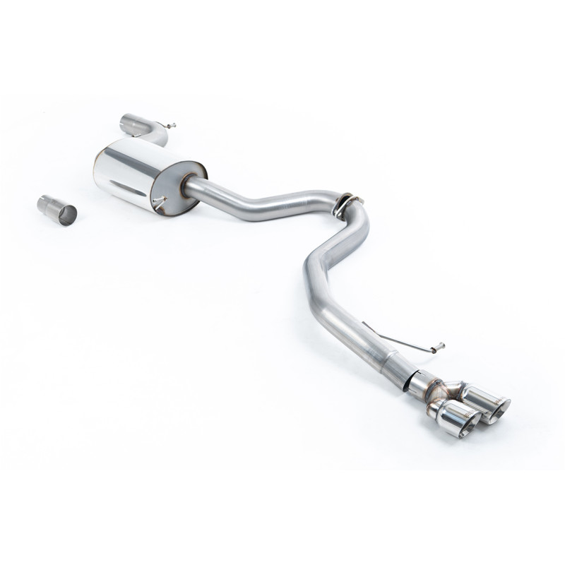 Scarico cat-back Milltek Volkswagen Jetta Mk6 GLI 2.0 TFSI 2011-2014 - Con silenziatore centrale - uscite GT80 Lucidate