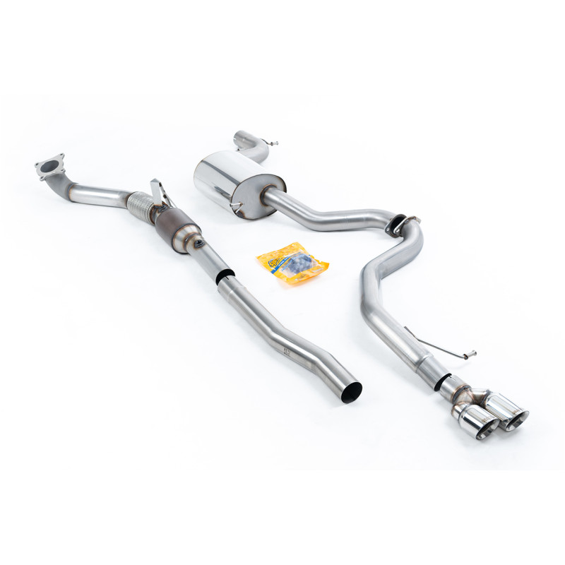 Impianto completo Milltek Volkswagen Jetta Mk6 GLI 2011-2014 - con catalizzatore HJS Hi-Flow 200 CPSI - risonante - terminali GT