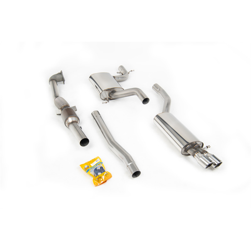Línea completa Milltek Volkswagen Jetta Mk5 GLI 2006-2010 - con catalizador HJS Hi-Flow 200 CPSI - con resonador - colas Jet-80 