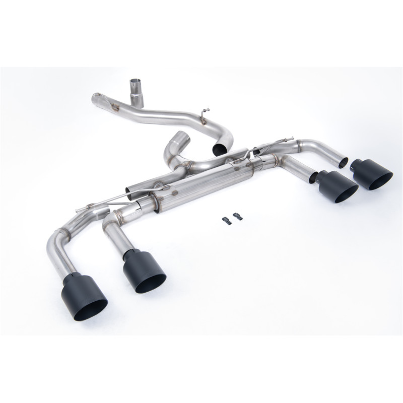 DPF-Back Race Milltek Volkswagen Golf Mk8 R 2021-2025 - ohne Resonator - Quad-Endrohre GT115 Titan - Race, ohne Abgasklappen