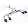 FAP Back Race Milltek Volkswagen Golf Mk8 R 2021-2025 - non risonato - terminali Quad GT115 Titanio - Race, senza valvole