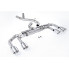 FAP Back Race Milltek Volkswagen Golf Mk8 R 2021-2025 - non résonné - sorties Quad GT115 Titane bleui - Race, sans valves