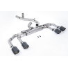FAP Back Race Milltek Volkswagen Golf Mk8 R 2021-2025 - sin resonador - colas de escape Quad GT115 Cerakote Negro - Race, sin vá
