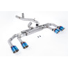 FAP Back Race Milltek Volkswagen Golf Mk8 R 2021-2025 - sin resonador - colas Quad GT115 pulidas - Race, sin válvulas