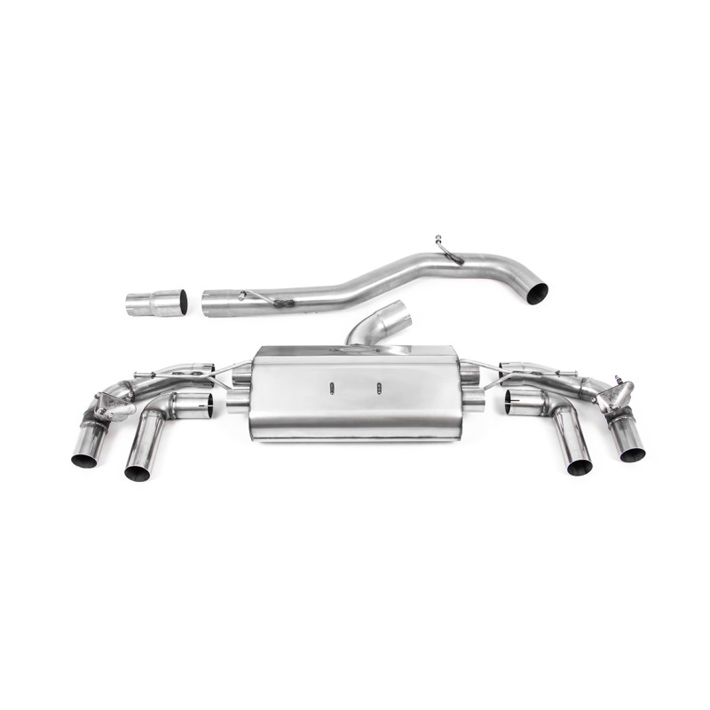 FAP Back Milltek Volkswagen Golf Mk8 R 2.0 TSI 320ch 2021-2025 avec FAP - non résonné - sorties Quad GT115 Polies