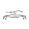 FAP Back Milltek Volkswagen Golf Mk8 R 2.0 TSI 2021-2025 avec FAP - Homologué ECE - résonné - sorties Quad GT115 Cerakote Noir