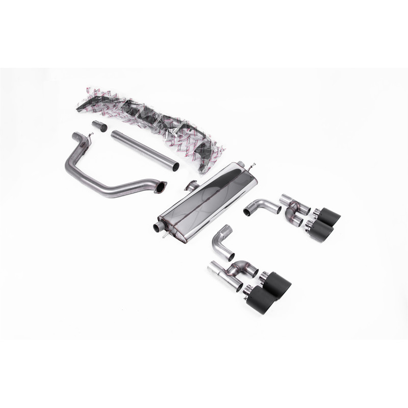 FAP Back Milltek Volkswagen Golf Mk8 GTI Look R 2020-2024 - senza risonatore e con silenziatore AR - terminali quadrupli Jet-115