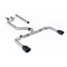 DPF Back Race Milltek Volkswagen Golf Mk8, Golf Mk8.5 - non-resonated + rear bypass - Clubsport Style Oval tips in Black Cerakot