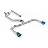 FAP Back Race Milltek Volkswagen Golf Mk8, Golf Mk8.5 - non résonné + bypass AR - sorties Dual GT115 Titane bleui