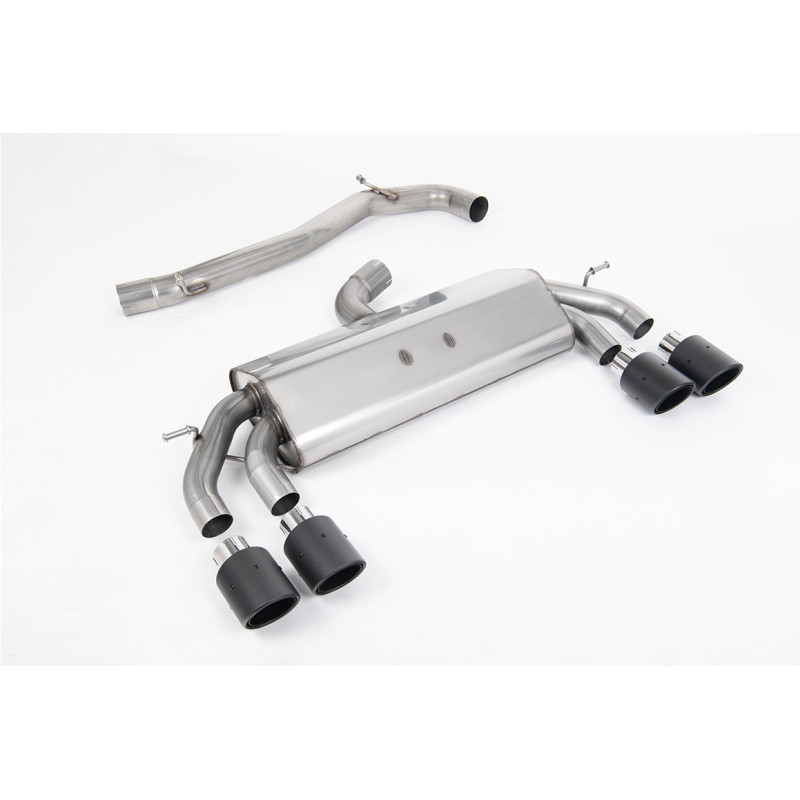 Catback Milltek Volkswagen Golf Mk7.5 R 2.0 TSI 310ch 2017-2021 sans FAP - non résonné - sorties Quad Jet-100 Carbone