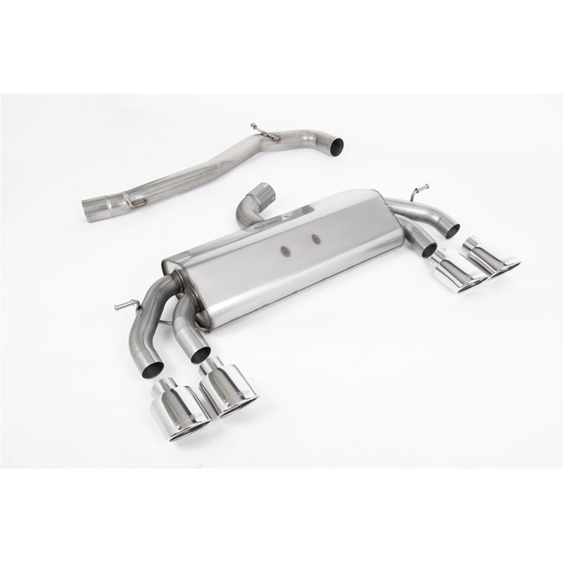 Catback Milltek Volkswagen Golf Mk7.5 R 2.0 TSI 310ch 2017-2021 sans FAP - non résonné - sorties Quad Ovales Polies