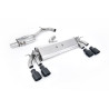Scarico cat-back Milltek Volkswagen Golf Mk7.5 R 2.0 TSI 2017-2021 senza DPF, omologato ECE, risonante, Quad GT100 nero Cerakote