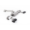 FAP Back Race Milltek Volkswagen Golf Mk7.5 R 2.0 TSI 2017-2022 - Version 80 mm - non résonné - sorties Quad Jet-100 Carbone