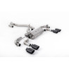 FAP Back Race Milltek Volkswagen Golf Mk7.5 R 2017-2022 - Versión 80 mm - sin resonador - salidas Quad Ovaladas Cerakote Negro
