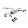 DPF Back Race Milltek Volkswagen Golf Mk7.5 R 2.0 TSI 2017-2022 - Versione 80 mm - risonante - terminali Quad GT100 Titanio blu