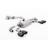 DPF-Back Race Milltek Volkswagen Golf Mk7.5 R 2.0 TSI 2017-2022 - Version 80 mm - resoniert - Quad-Ovalendrohre Cerakote Schwarz