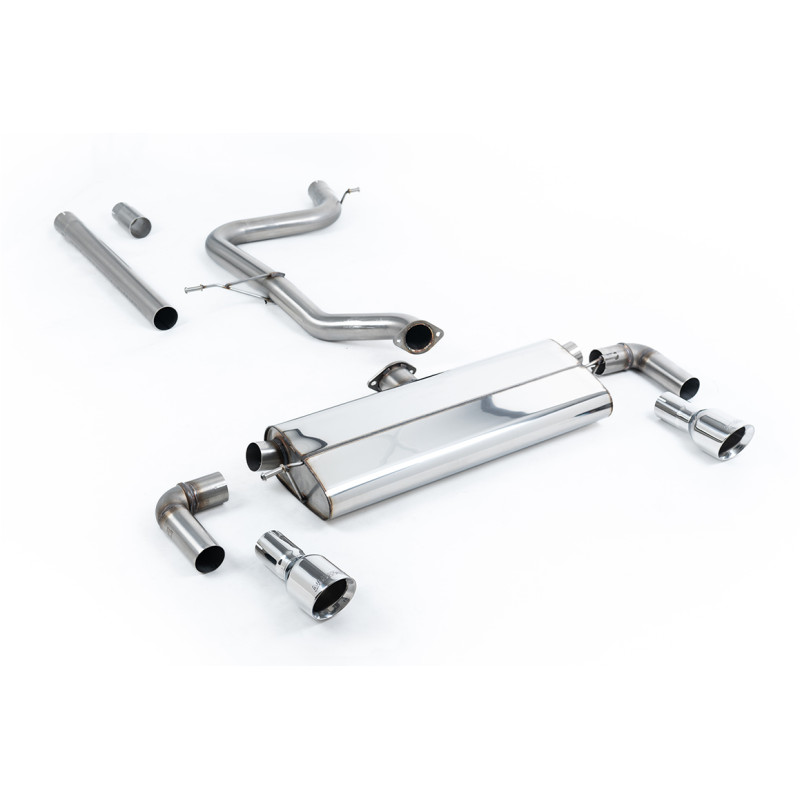 FAP Back / Catback Milltek Volkswagen Golf Mk7.5 - sans primaire - non résonné + silencieux AR - sorties Dual GT100 Polies