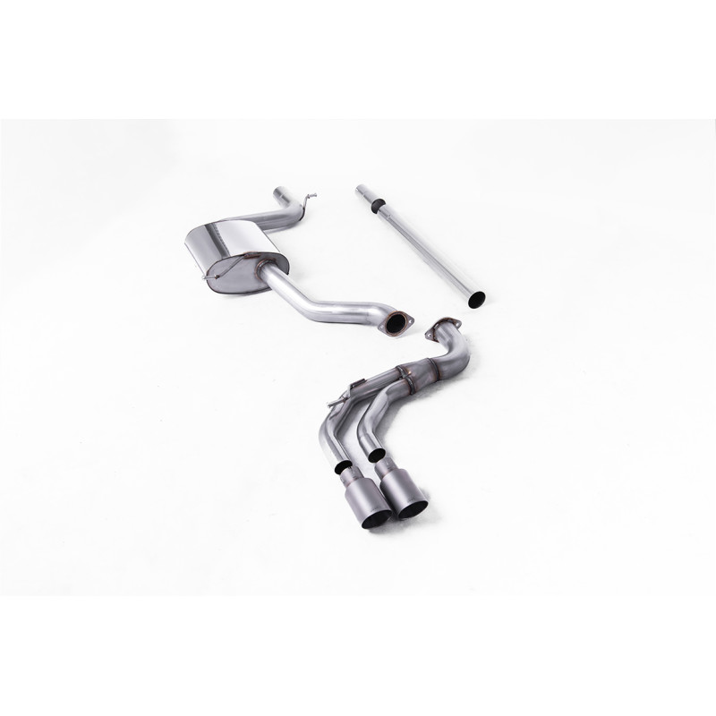 DPF-Back / Catback Milltek Volkswagen Golf Mk7.5 2017-2021 - no primary - resonated + rear bypass - Twin GT80 Titanium tips