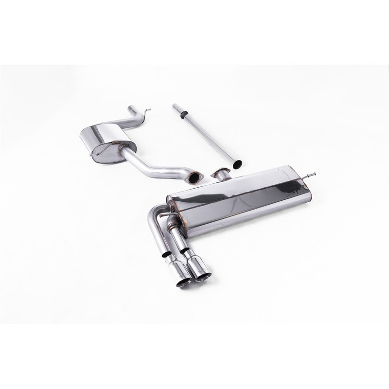 FAP Back / Catback Milltek Volkswagen Golf Mk7.5 - ECE - senza primario - risonato + silenziatore post. - terminali Twin GT80 lu