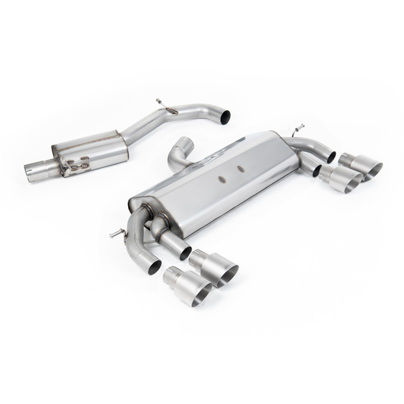 Catback Milltek Volkswagen Golf Mk7 R 2.0 TSI 300ch 2014-2016 - résonné - sorties Quad GT100 Titane