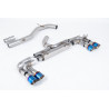 Catback Race Milltek Volkswagen Golf Mk7 R 2.0 TSI 2014-2016 - Versión 80 mm - no resonado - colas Quad GT100 Titanio azulado