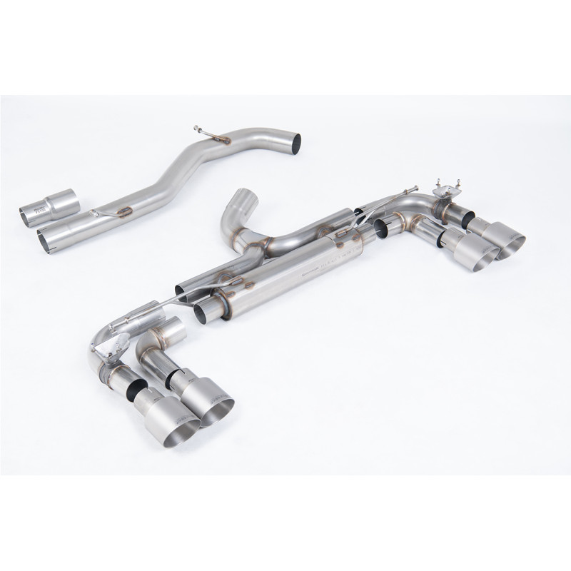 Catback Race Milltek Volkswagen Golf Mk7 R 2.0 TSI 300ch 2014-2016 - Version 80 mm - non résonné - sorties Quad GT100 Titane