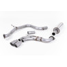 Cat-Back Milltek Volkswagen Golf Mk7 GTD 2.0 TDI 184hp 2013-2016 - ECE - with primary muffler + rear muffler bypass - Twin GT80 