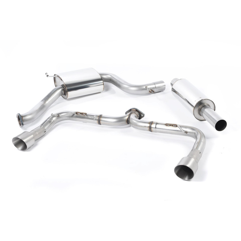 Cat-Back Milltek Volkswagen Golf Mk7 GTI - With Primary Muffler - Resonated and Rear Muffler Bypass - Dual GT100 Titanium Tips