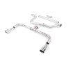Catback Milltek Volkswagen Golf Mk7 GTD - Sin silenciador primario y con bypass de silenciador trasero - salidas Dual GT100 Puli