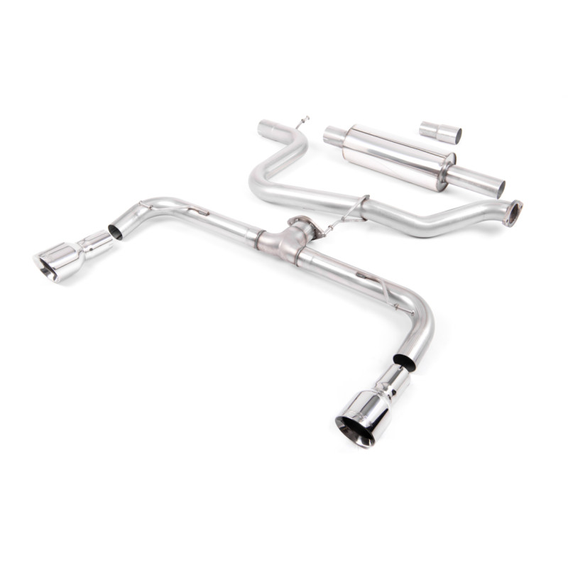 Catback Milltek Volkswagen Golf Mk7 GTD 2013-2016 - Avec silencieux primaire et bypass silencieux AR - sorties Dual GT100 Polies