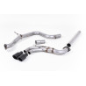 Escape cat-back Milltek Volkswagen Golf Mk7 - Sin silenciador primario y con bypass silenciador trasero - salidas Twin GT80 Cera