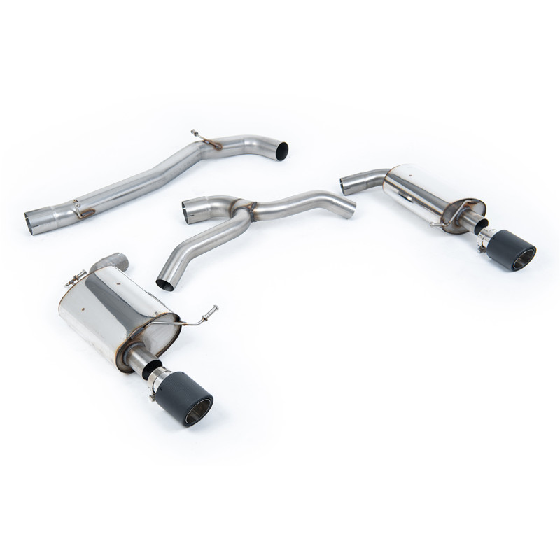 Catback Milltek Volkswagen Golf Mk7 Alltrack - SW 2.0 TFSI 2016-2021 - non résonné - sortie Dual Jet-100 Carbone