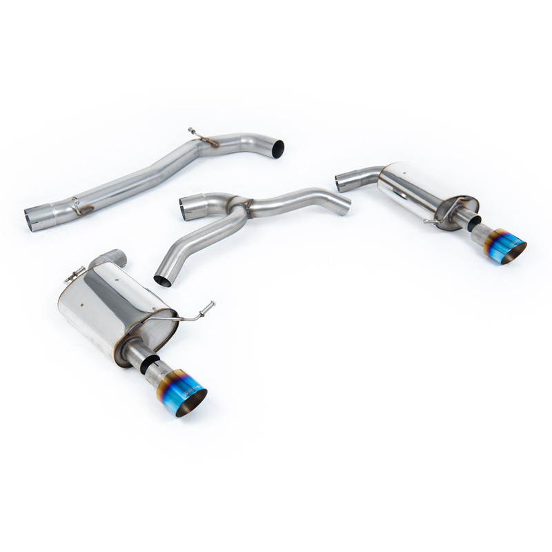 Catback Milltek Volkswagen Golf Mk7 Alltrack - SW 2.0 TFSI 2016-2021 - non résonné - sortie Dual GT100 Titane bleui