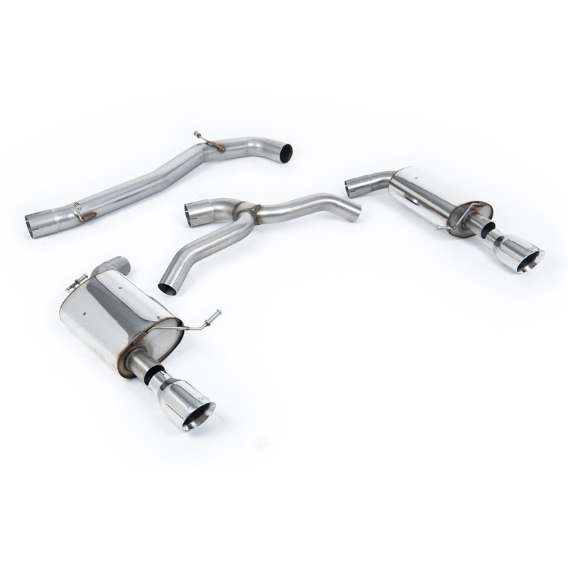 Catback Milltek Volkswagen Golf Mk7 Alltrack - SW 2.0 TFSI 2016-2021 - no resonada - colas Dual GT100 pulidas