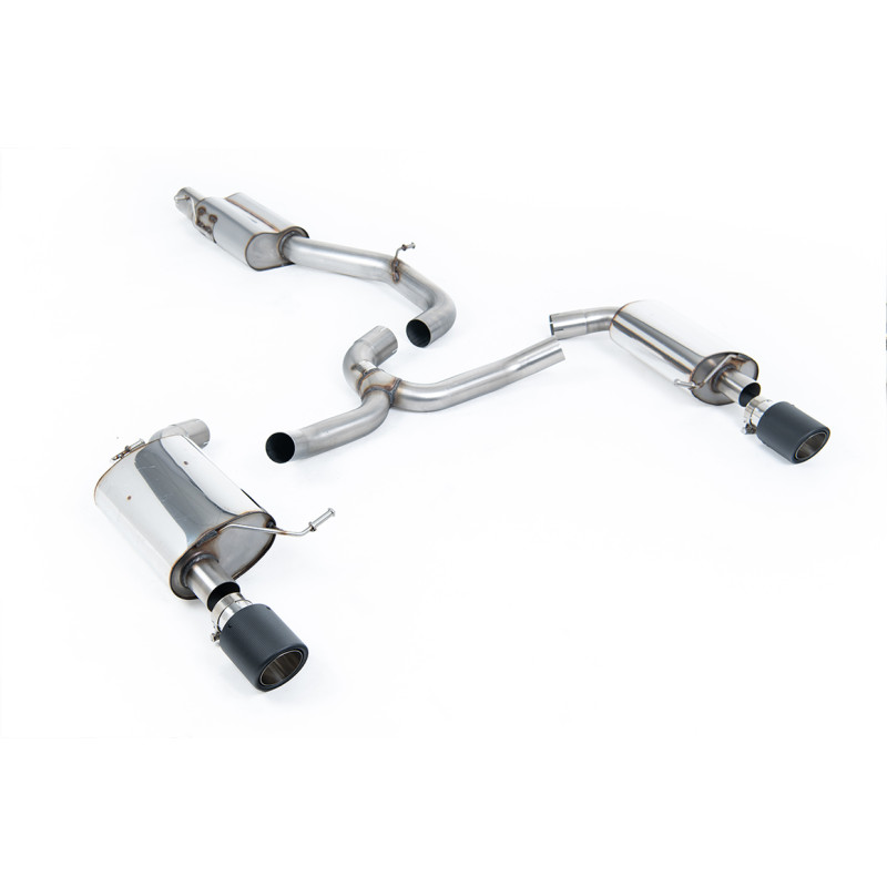 Catback Milltek Volkswagen Golf Mk7 Alltrack - SW 2.0 TFSI 2016-2021 - résonné - sortie Dual Jet-100 Carbone