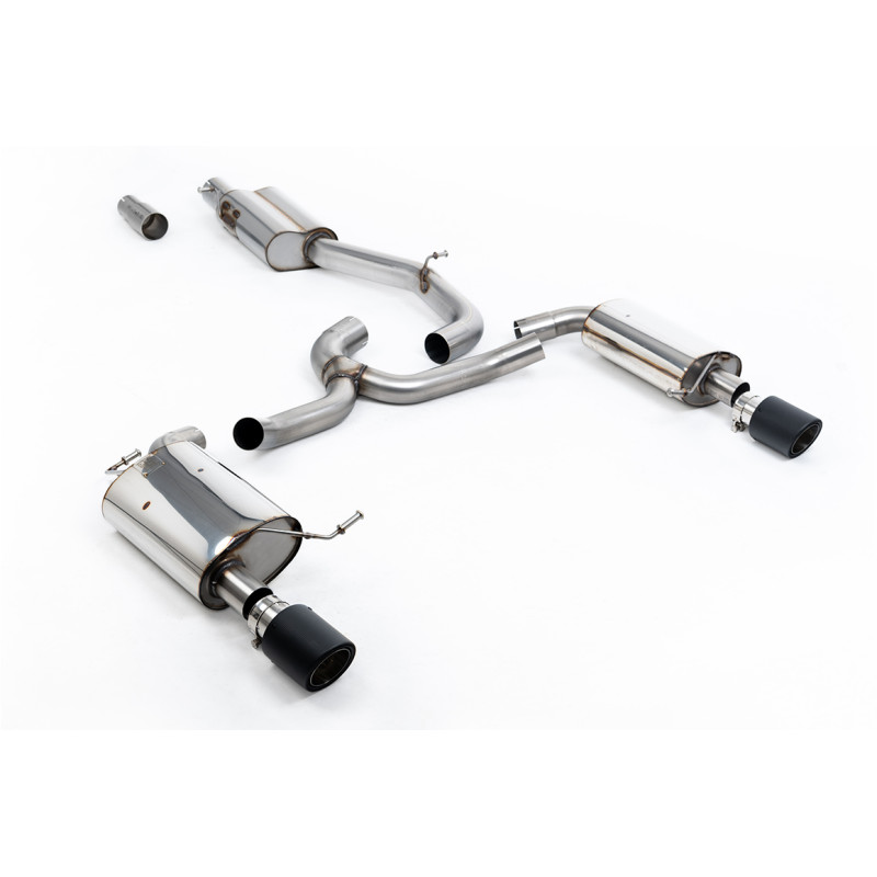 Scarico cat-back Milltek Volkswagen Golf Mk7 Alltrack 1.8 TSI 2016-2021 - risonato - terminale Dual Jet-100 Carbonio