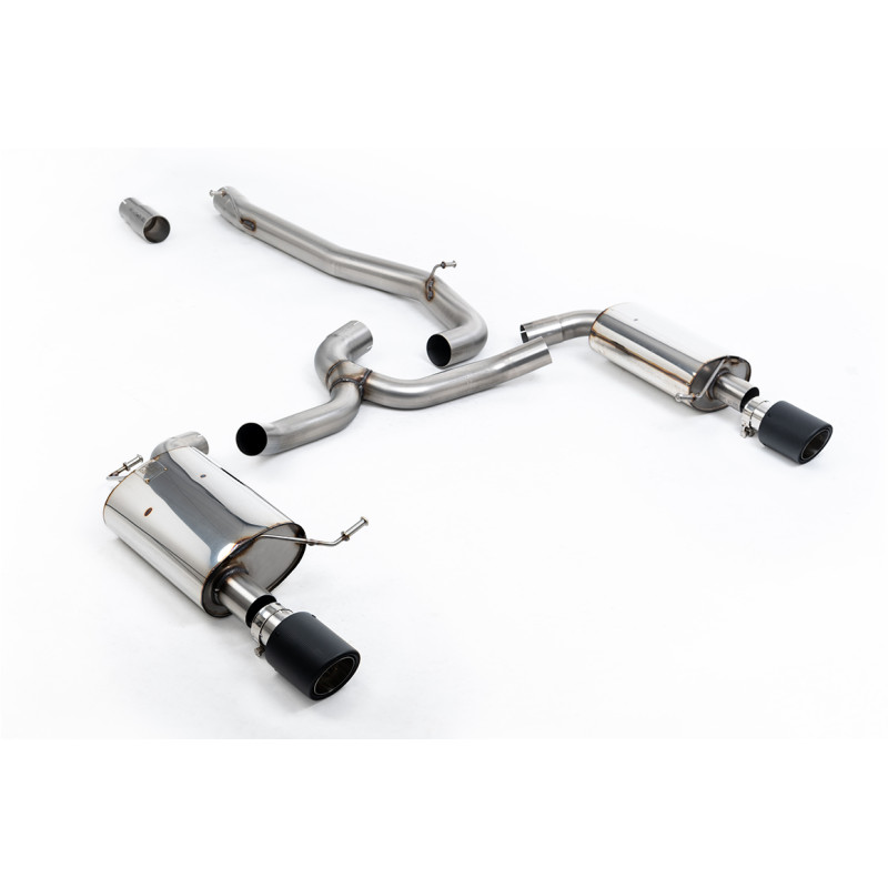 Cat-back Milltek Volkswagen Golf Mk7 Alltrack 1.8 TSI 2016-2021 - non-resonated - Dual Jet-100 Carbon tips