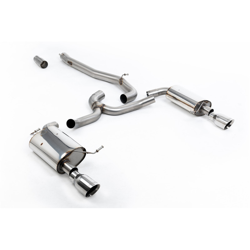 Catback Milltek Volkswagen Golf Mk7 Alltrack 1.8 TSI 2016-2021 - no resonado - salida Dual GT100 Pulidas