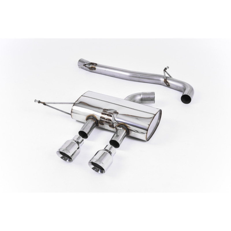 Cat-Back Race 76 Milltek Volkswagen Golf Mk6 R 2.0 TFSI 272 PS 2009-2013 - ohne Resonator - Dual GT100 Endrohre poliert