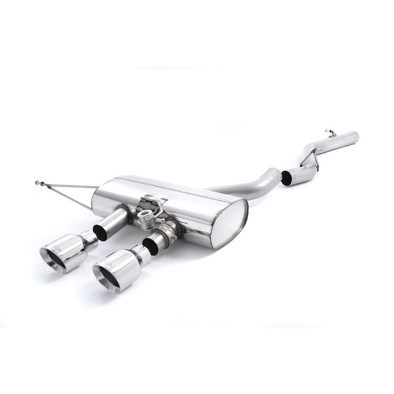 Cat-Back Milltek Volkswagen Golf Mk6 R 2.0 TFSI 272hp 2009-2013 - non-resonated - Dual GT100 Polished Outlet